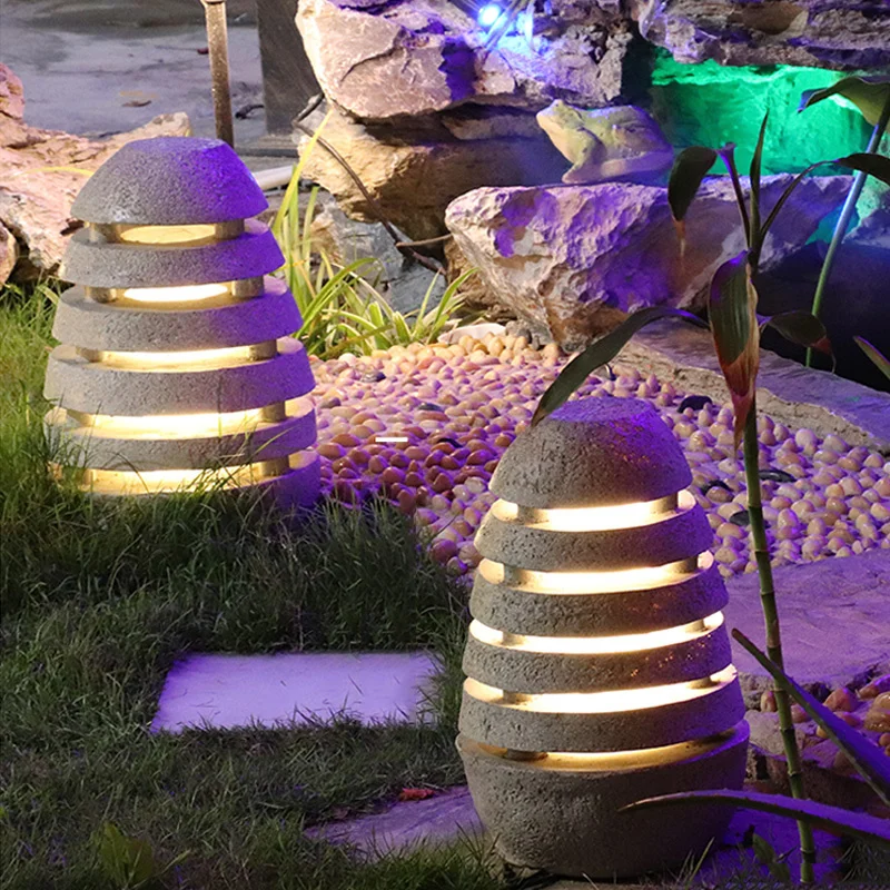 Japan Style Outdoor Lawn Light Villa Compound Garden Landscape Lamp Exterior Park Square Real Estate Egg Decoration Lighting