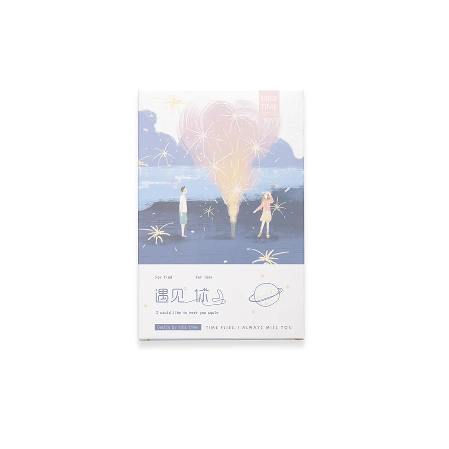 30 Sheets/Set Meet You Creative Valentine's Day Postcard Greeting Card Message Card Birthday Gift Card