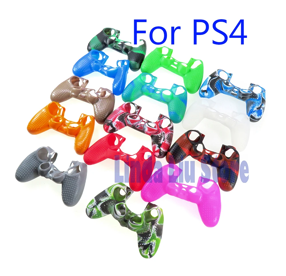 20pcs Soft Silicone Rubber Cover Case Protection Skin For Sony Playstation 4 PS4 Game Controller Console