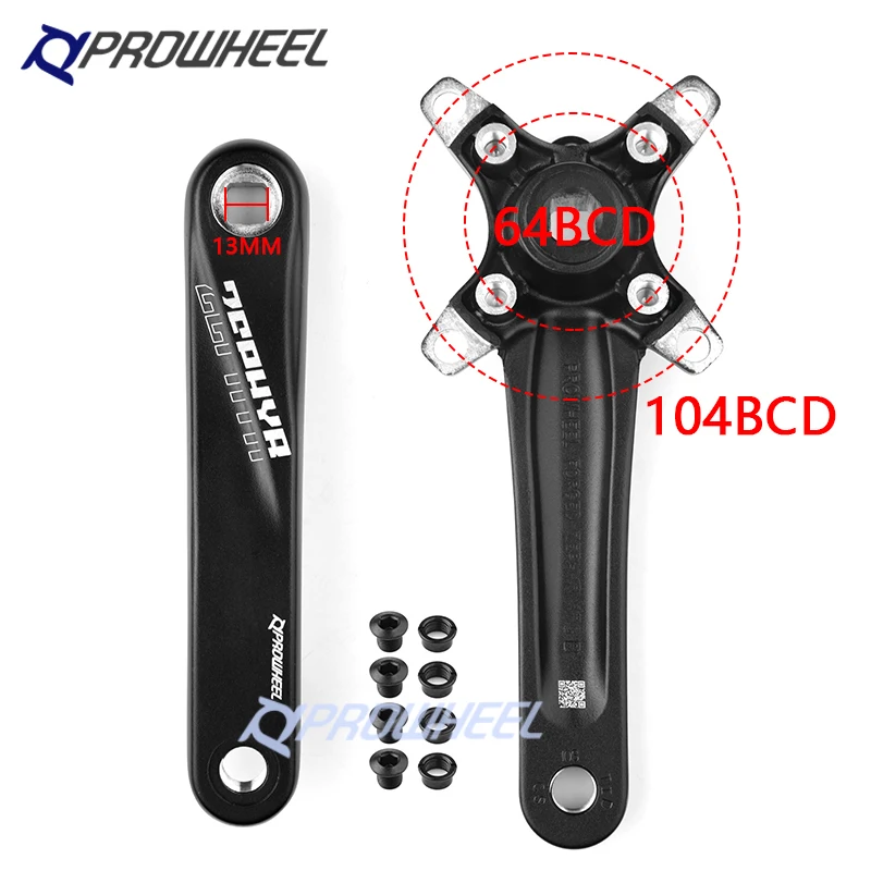 Prowheel Bicycle Crank Sprocket 104BCD MTB Bike Square Hole 170mm 175mm Crankset 32T 34T 36T 38T 40T STEEL Narrow Wide Sprockets