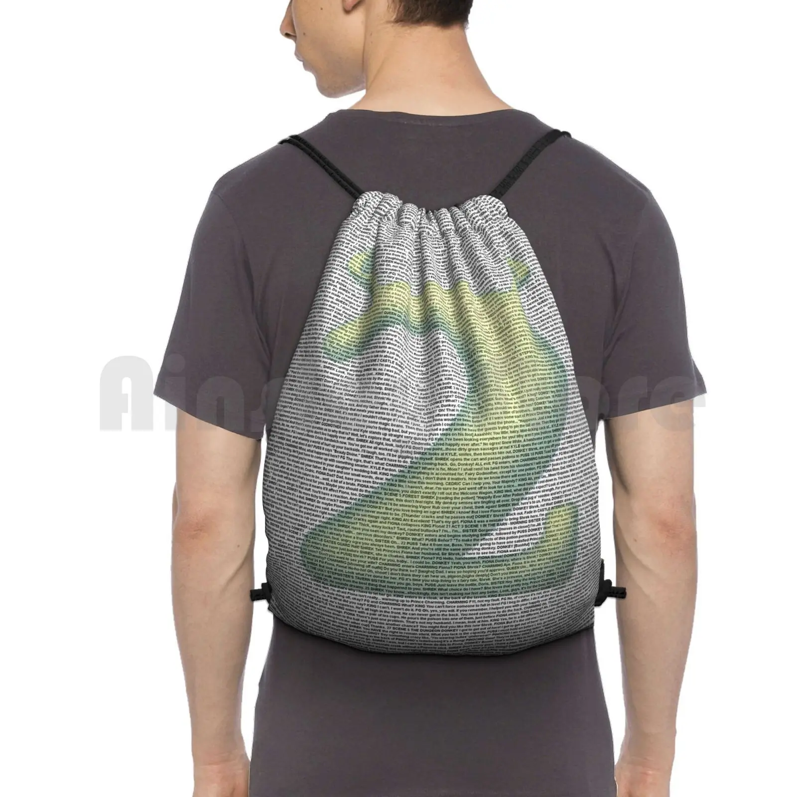 Shrek 2 Script In Its Entirety Backpack Drawstring Bag Riding Climbing Gym Bag Shrek Shrek 2 2 Pixar Dreamworks Meme Shrek