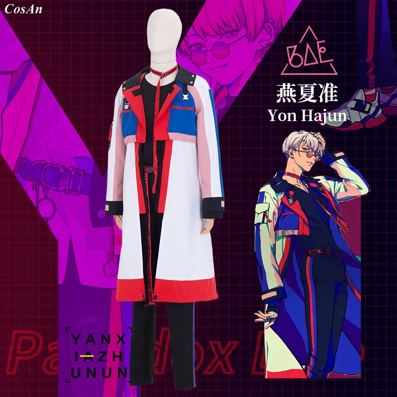 New Hot Anime Paradox Live Yon Hajun Cosplay Costume Handsome Daily Wear Uniform Male Activity Party Role Play Clothing S-2XL