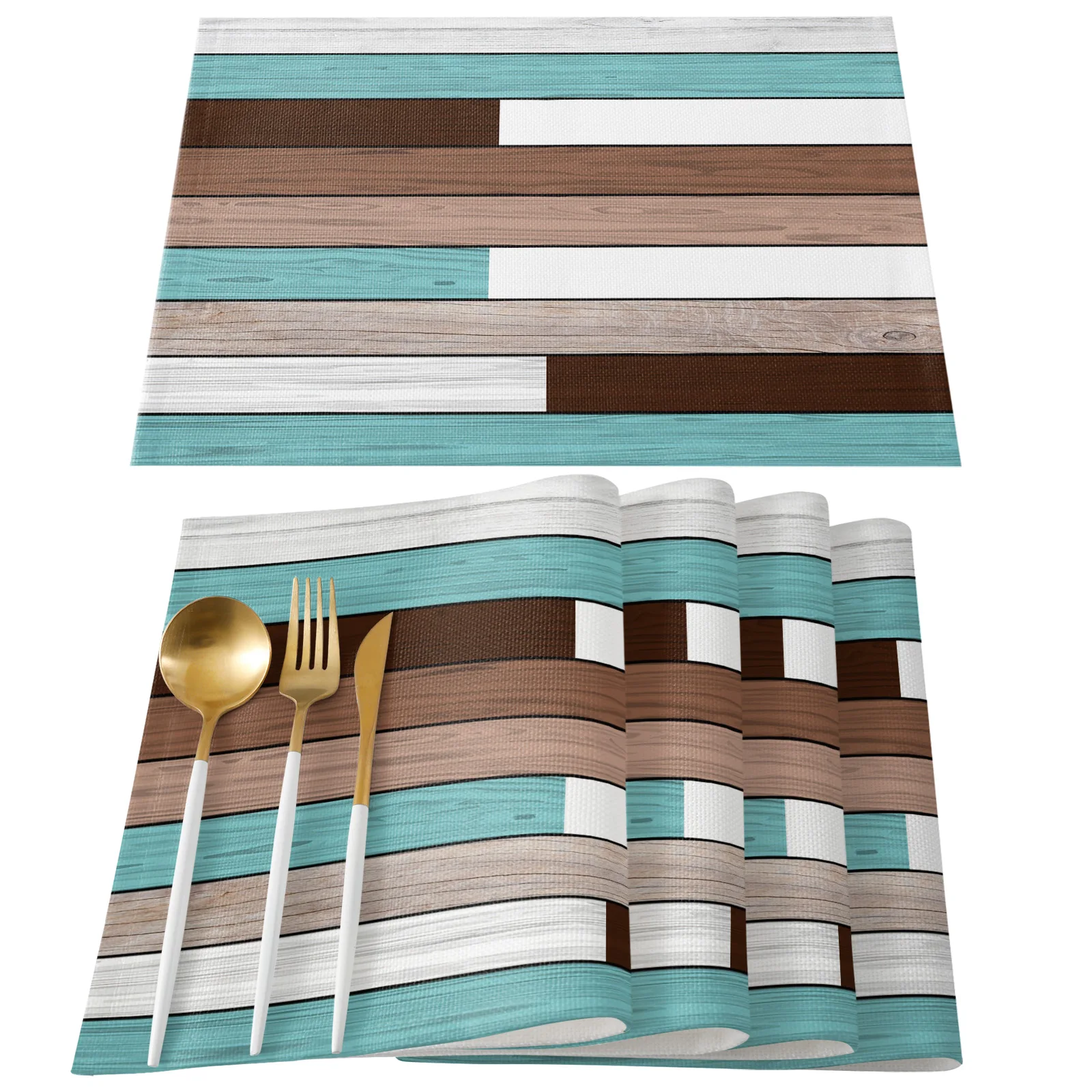 Wood Grain Color Table Runners for Wedding Party Decoration Coffee Table Decor Modern Table Runner