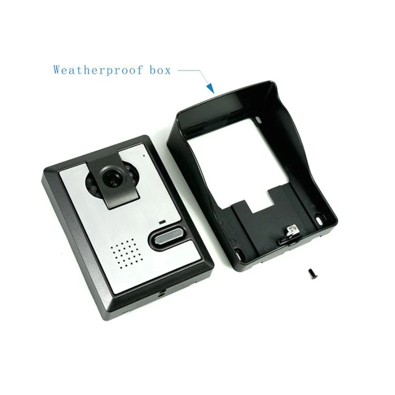 Video Intercom Doorbell 7'' LCD Wired Video Door Phone System 700TVL Outdoor IR Camera with Magentic Lock Remote Control Unlock