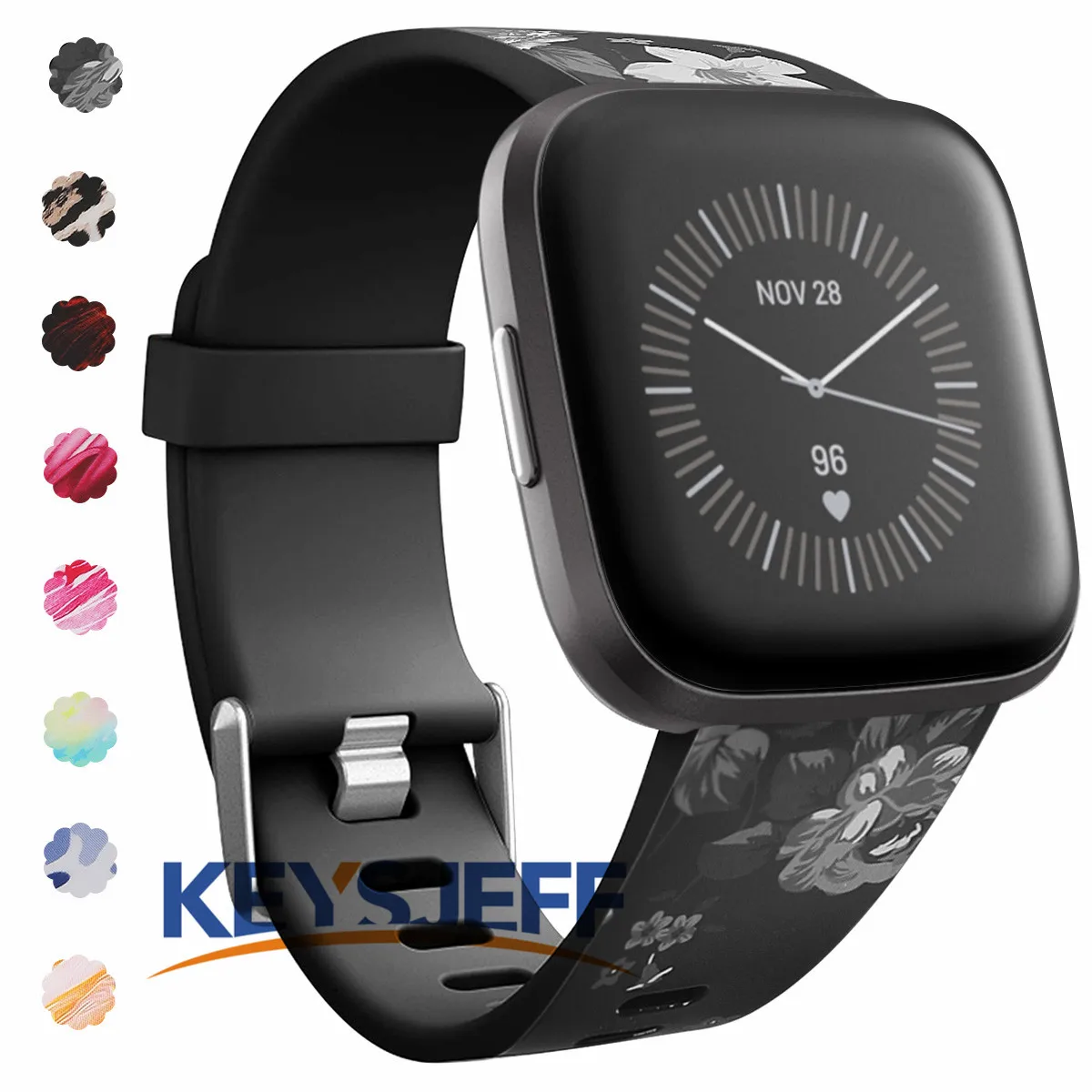 Compatible with Fitbit Versa /Versa 2/ Lite/SE Fadeless Pattern Printed Bands Classic Soft Watch Bands for Fitbit Versa 61023