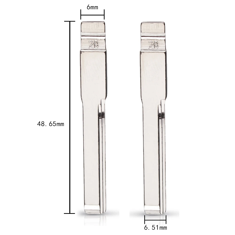 10 sztuk 20 # HU64 metalowe nieobcięte puste klucz chowany w obudowie pilota dla Benz dla keydiy KD xhorse VVDI JMD