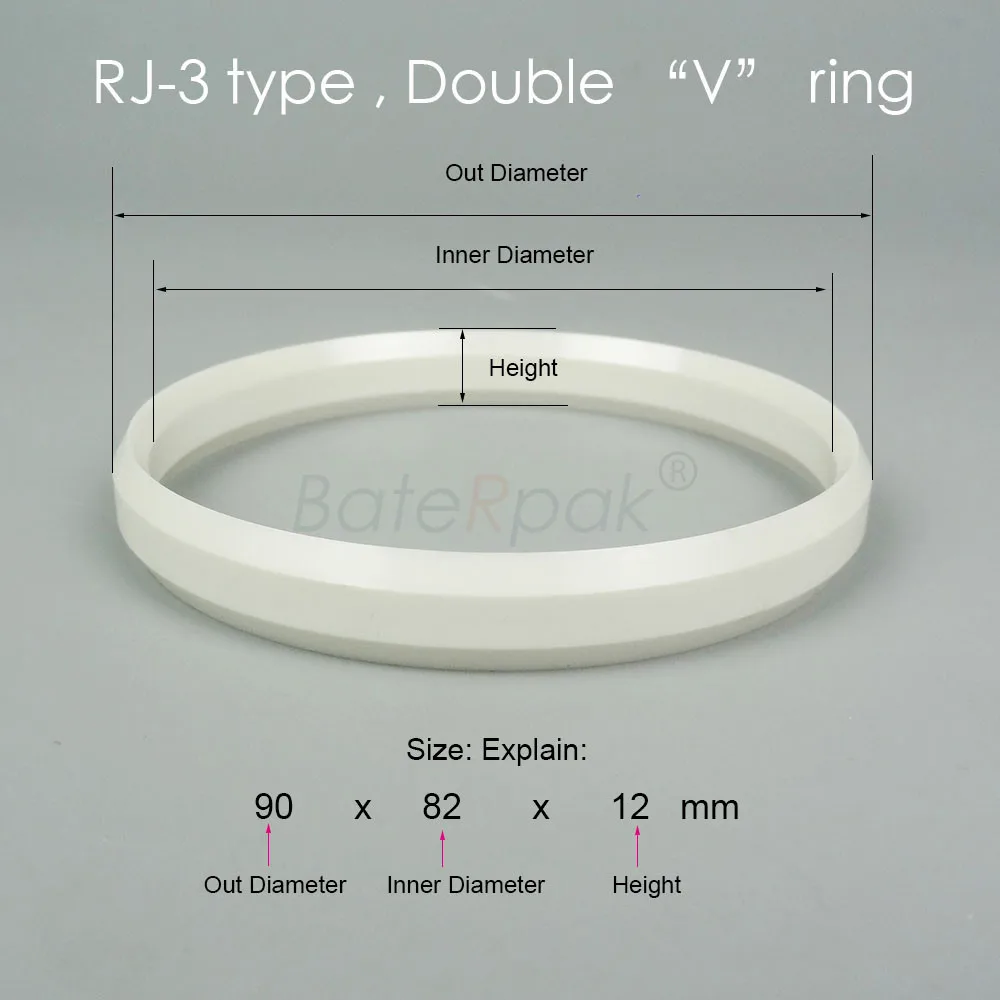 RJ-3คู่ "V" BateRpak Pad การพิมพ์อะไหล่ ZrO2ถ้วย Zirconium พอร์ซเลน/แหวนเซรามิค RJ3,ODxIDxH มม.