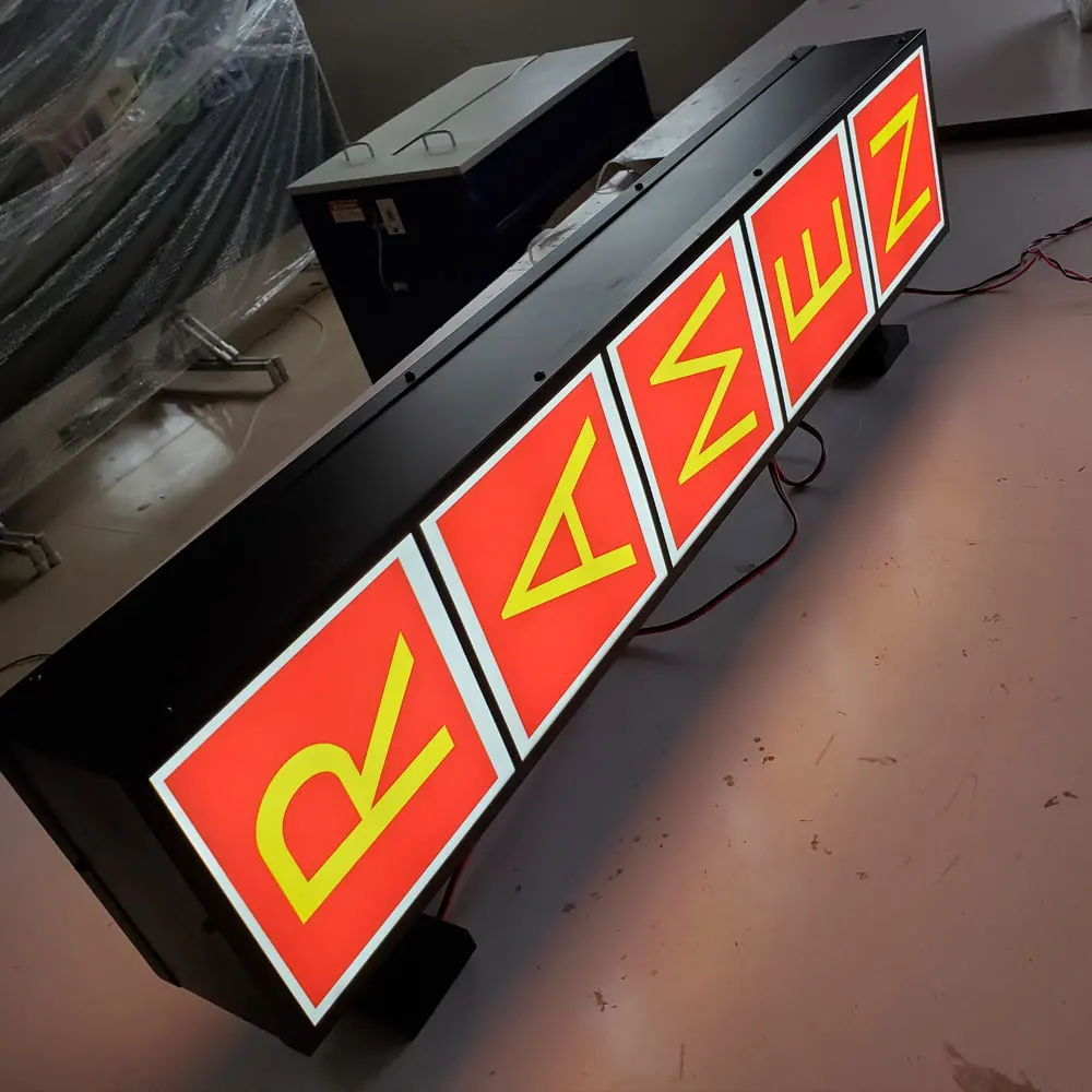 Restaurant Acryl Metalen Led Licht Box Double Side Verlichte Waterdichte