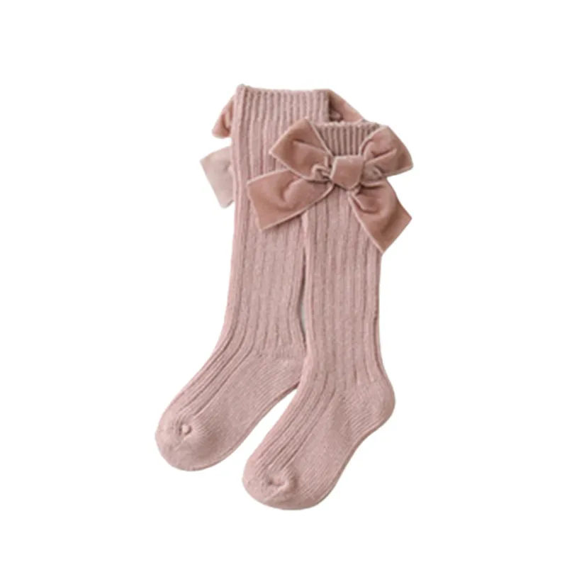 Girl's Socks, Autumn Winter Warm Comfortable Bowknot Socks for Dancing Vacation Party Stage Performance