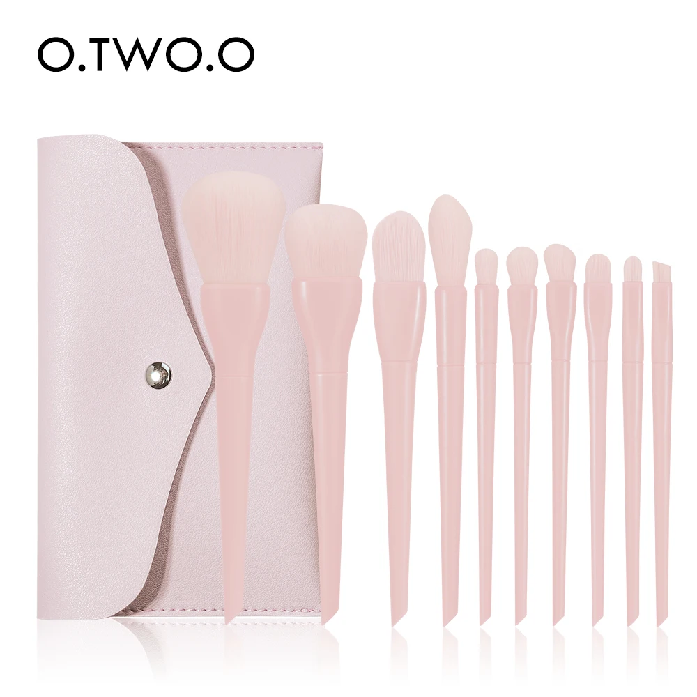 

O.TWO.O 10Pcs Makeup Brushes Tool Cosmetic Set Beauty Powder Foundation Eye Shadow Blush Blending Make Up Brush Kit