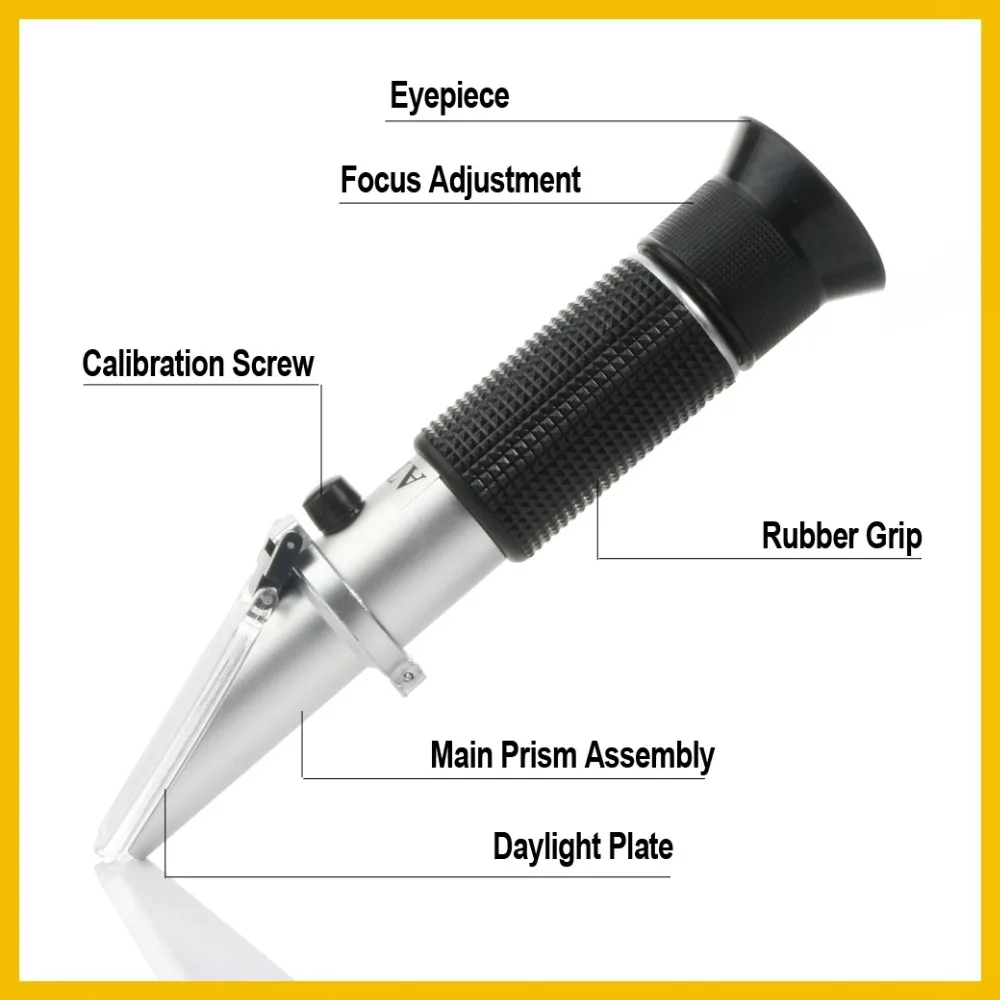 RZ Genuine Retail Package Brix Refractometer 0~32% RHB-32ATC  Optical Sugar Food Beverages ATC Content RZ113 Meter Tool Handheld