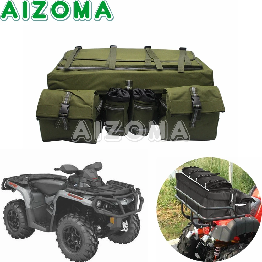 

ATV Bike Rear Shelf Luggage Storage Bag Carrier Bag 600D Waterproof Rear Rack Trunk Bag Back Seat Outdoor Travel Saddle Storage