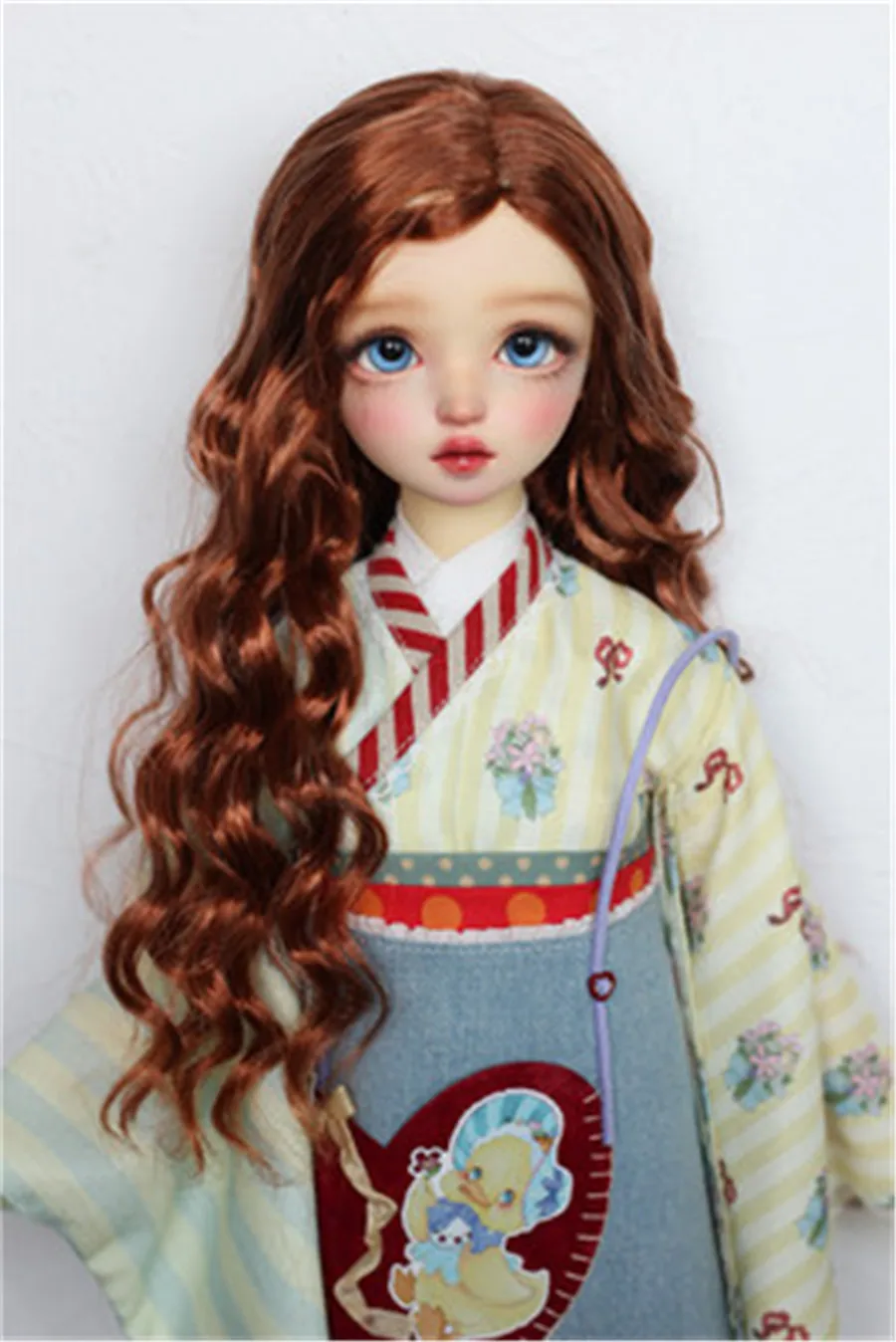 BJD Doll Wig 1/3 1/4 1/6 Elegant Pink Golden DD SD MSD YOSD Spot Inventory Soft Milk Silk Long Curly Hair Wig Doll Accessories