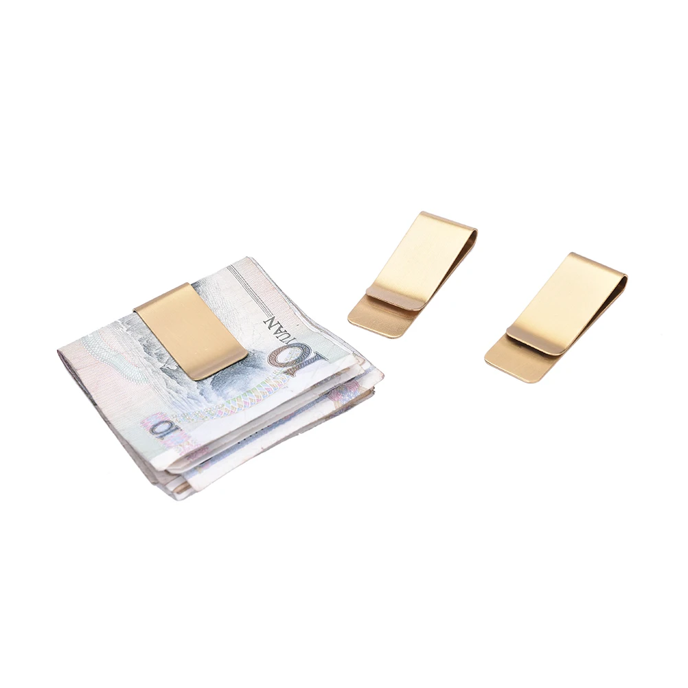 

1Pcs Fashion Simple Silver Dollar Cash Clamp Holder Stainless Steel/Copper Money Clip Wallet For Men Women