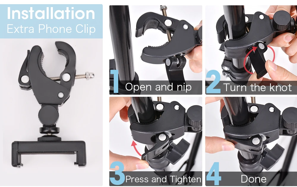 LED Photography Light Selfie Ring Light Lamp With Tripod For Phone Holder Stand Photo Lamp Ringlight For Live Video Streaming