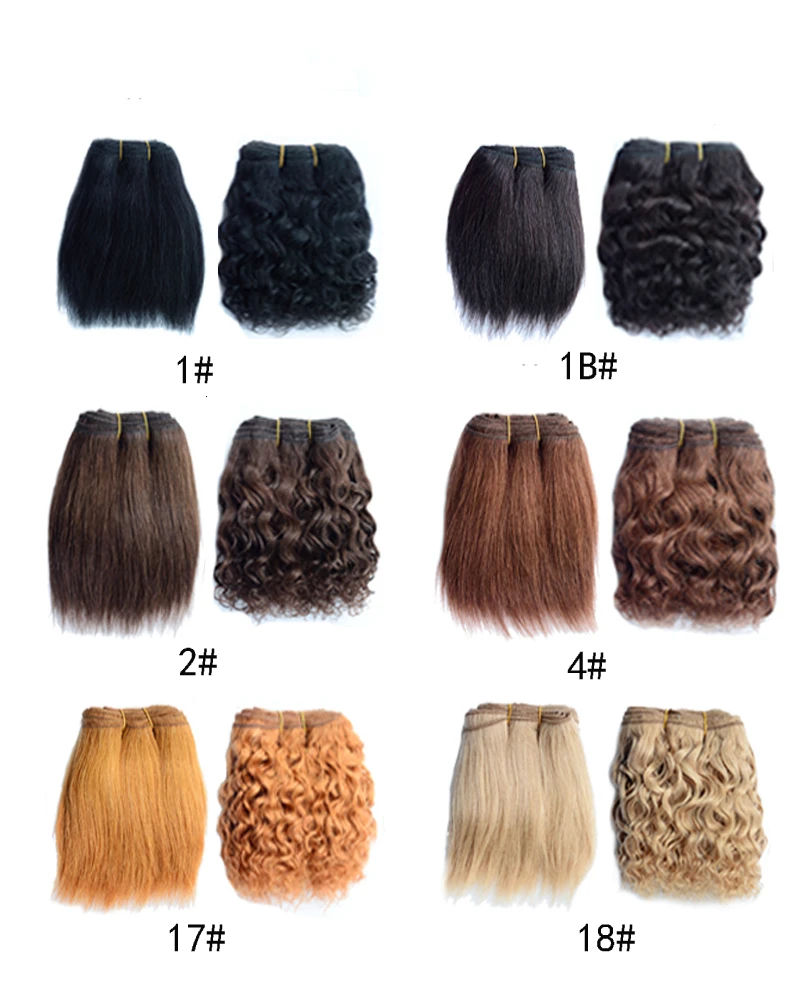 4-5 Meter Screw Curly/Straight Wool Hair Extensions for All Dolls DIY Hair Wigs Hair Wefts Accessories toys