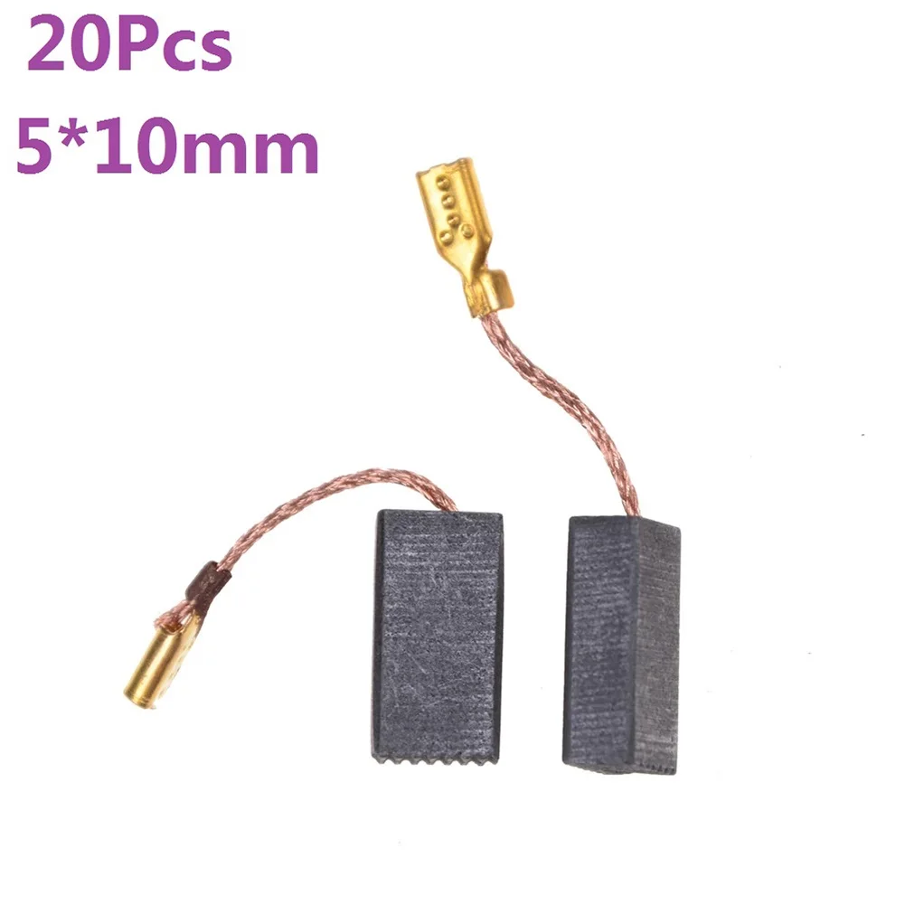 Spazzole di carbone 20Pcs 5*10*15mm per motori elettrici Bosch 125 14-150 accessori per smerigliatrice angolare motore elettrico