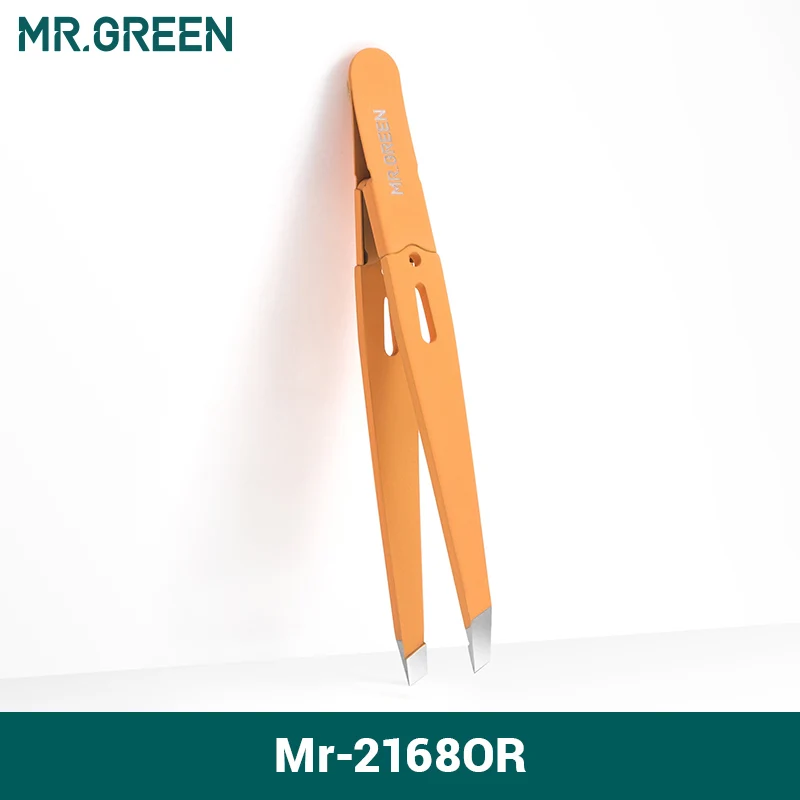 Пинцет для бровей MR.GREEN из нержавеющей стали — фото товара