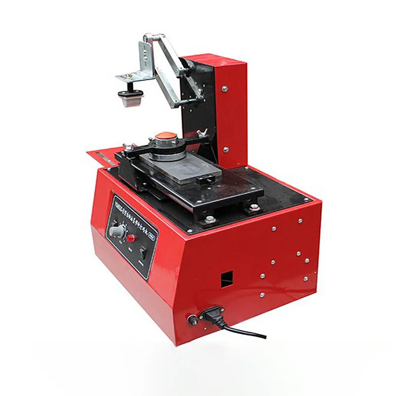 Electric Sealed Ink Cup Pad Printer Date Number Logo Printing Machine Desktop Ink Printer Heat Printing Machine YM600-B