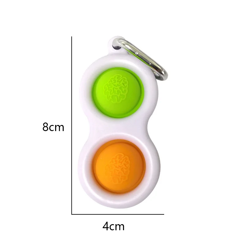 New Decompression Dimple Fidget Key Chain Pendant Anti-anxiety Stress Relief Key Ring Toys Novelty