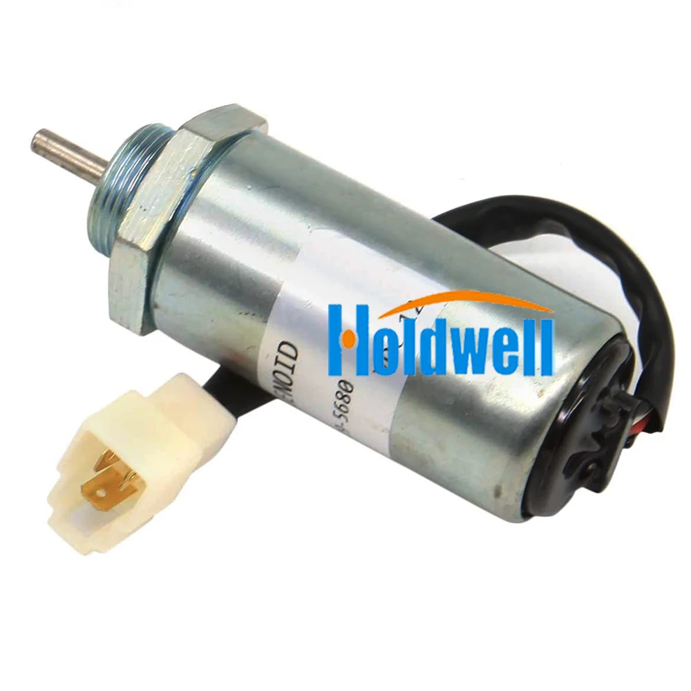 Holdwell New 12V Shut off Solenoid 02/802995 for JCB 8085 8055 ZTS 8065RTS 8080 8055ZTS 8055RTS 8065ZTS