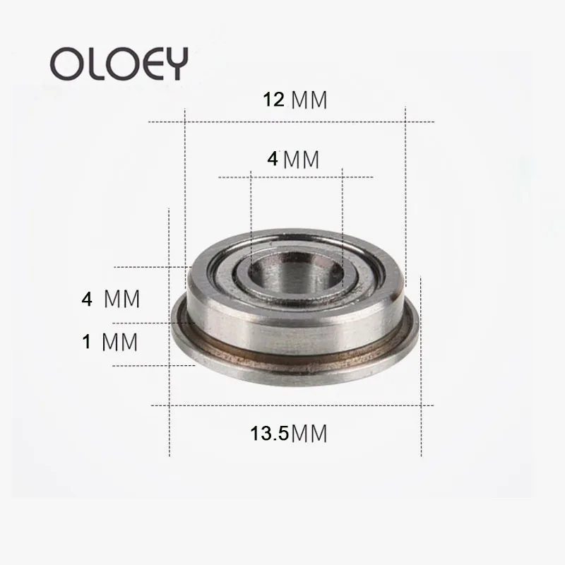 Flange Ball Bearing 5/10Pcs 4*12*4*mm F604ZZ For CNC 3D Printer Thin Wall Deep Groove Radial Ball Bearing