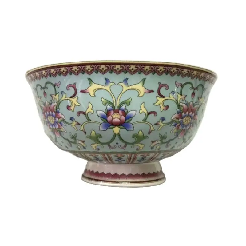 Chinese Old Porcelain Pastel Painting Flower Patterns Bowl