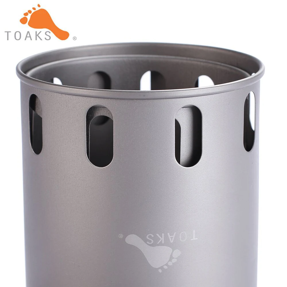 TOAKS Titanium Wood Gas Stove Burning For Outdoor Camping Hiking Backpacking Stove Wood Burning Stove 225g 7.9oz STV-11