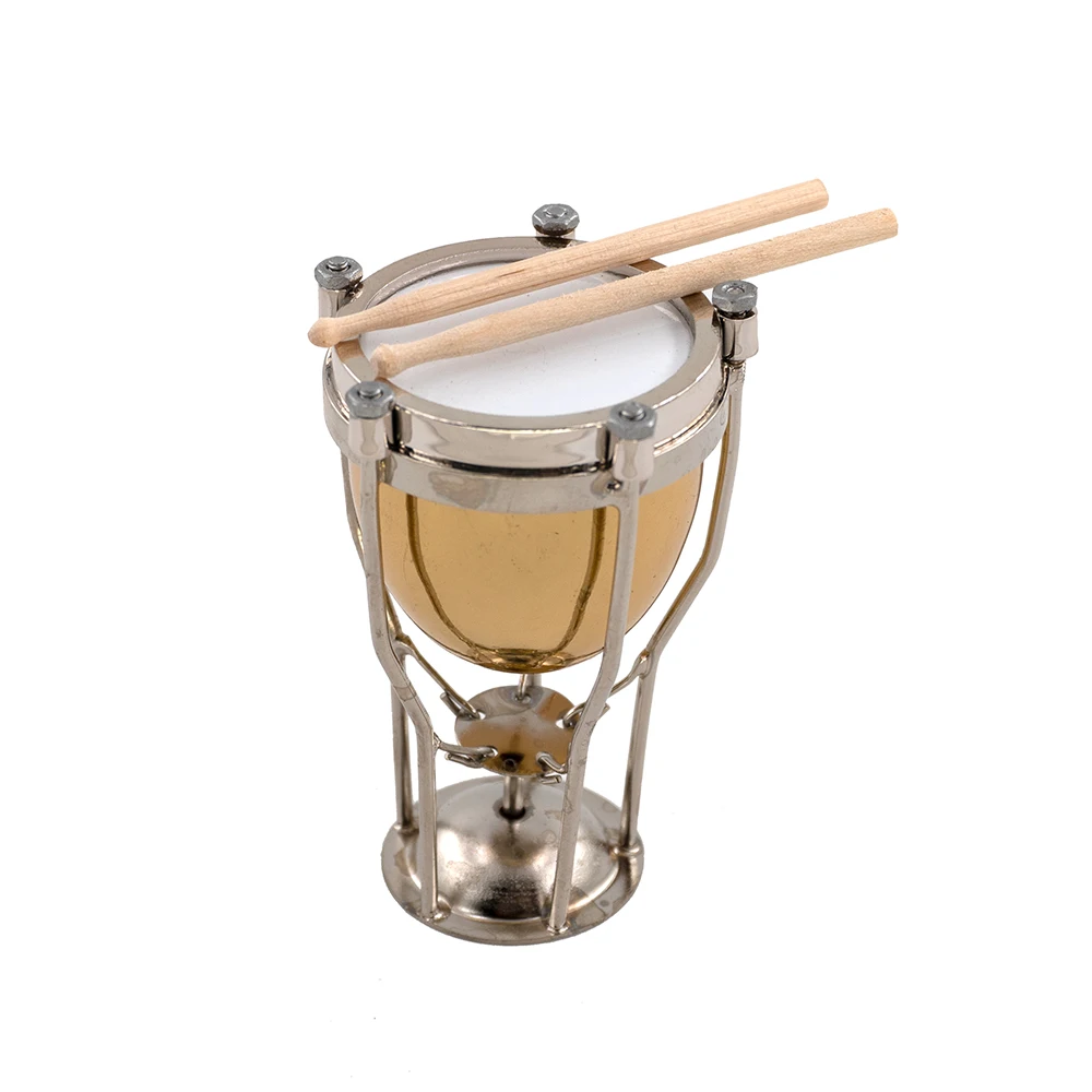 

6.5cm Miniature Timpani Model Mini Musical Instrument 1/12 Dollhouse ob11 Action figure Accessories bjd can not paly