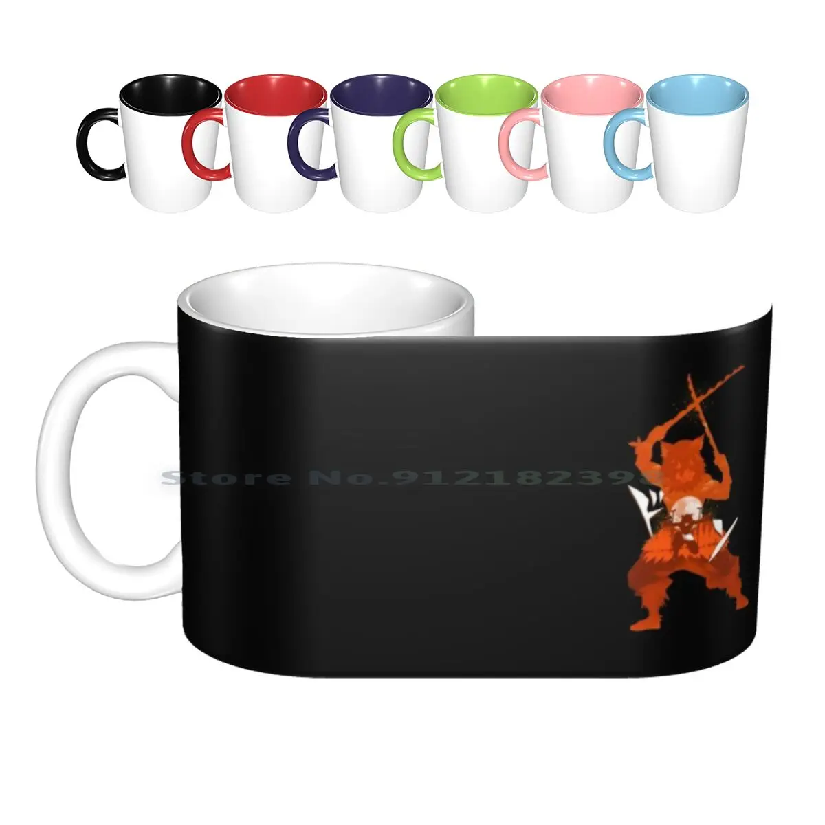 Demon-Kimetsu No Yaiba-Inosuke Ceramic Mugs Coffee Cups Milk Tea Mug Inosuke Hashibira Inosuke Hashibira Inosuke Demon Demon