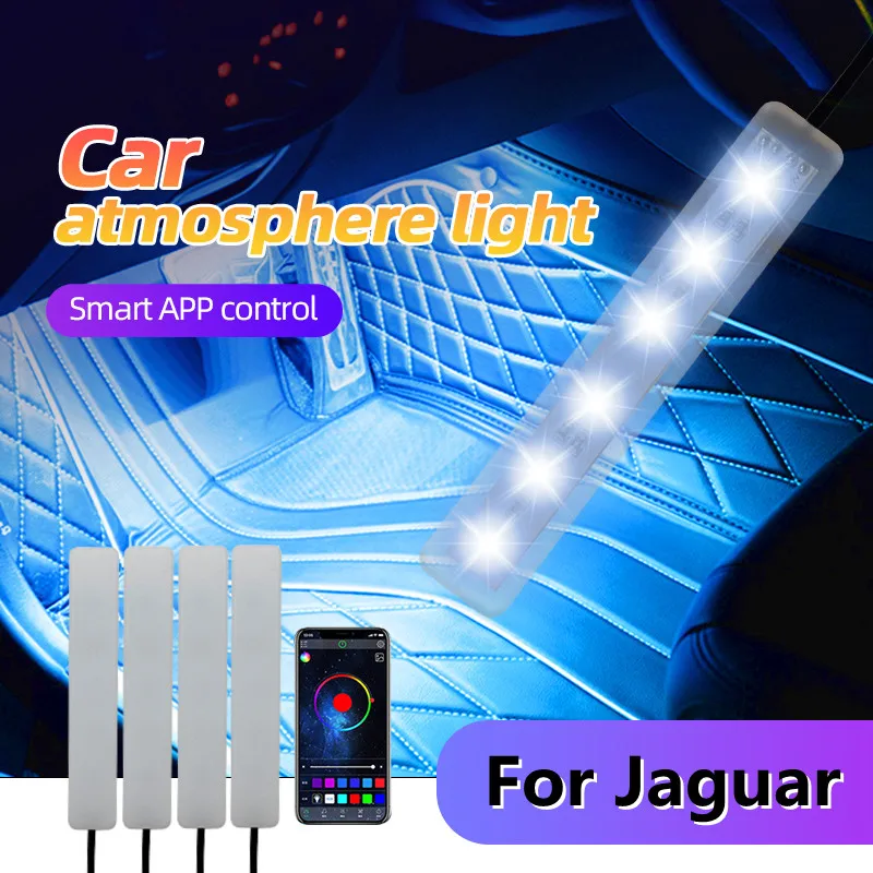 Car Interior Atmosphere LED RGB Decorative Light For Jaguar XF F-Type S-Type Super V8 Vanden Plas X-Type XF XFR XFR-S 2021