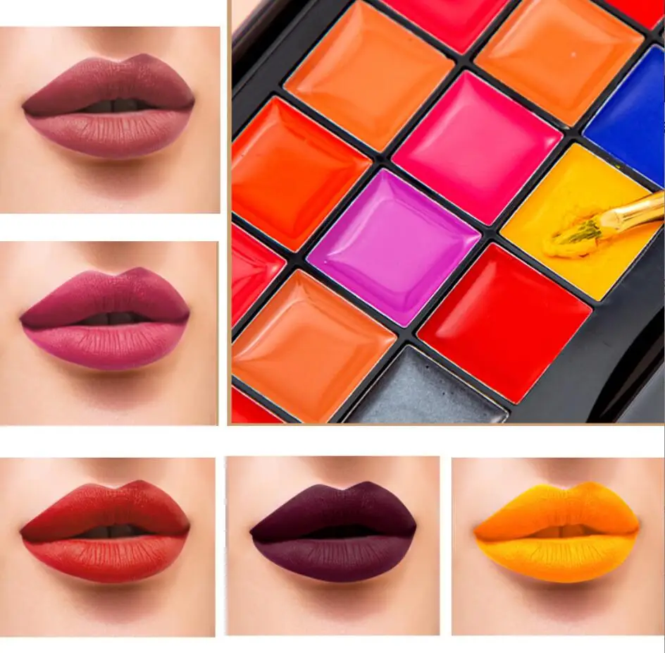 

20pcs/lot 18-color Lipstick Palette Wholesale Makeup Matte Lip Gloss Long Lasting Waterproof Lipstick Private Label Cosmetics