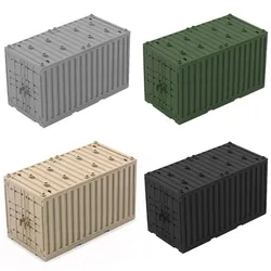 Compatible Military Container Blocks Toys for Boys MOC WW2 War Game Battle Base Mini Building Bricks Creative DIY Brinquedos