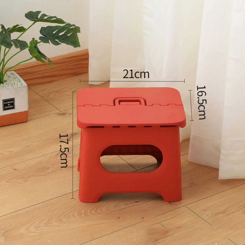 Portable Folding Step Stool - 17.5cm Height Plastic Foldable Stool for Kids, Adults, Kitchen Garden Bathroom Stepping Stool