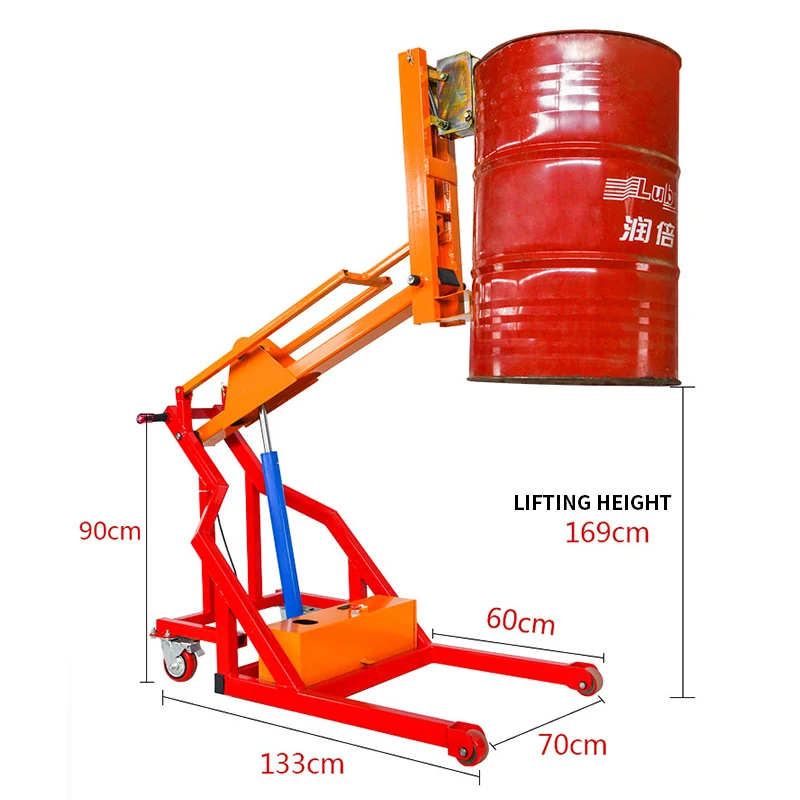 

Portable Electric Forklift 500KG Small Forklift Oil Drum Handling Truck electric lift loading and unloading truck