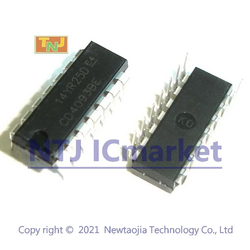 50 PCS CD4093BE DIP-14 CD4093 4093 CMOS QUAD 2-INPUT NAND SCHMITT TRIGGERS IC CHIP