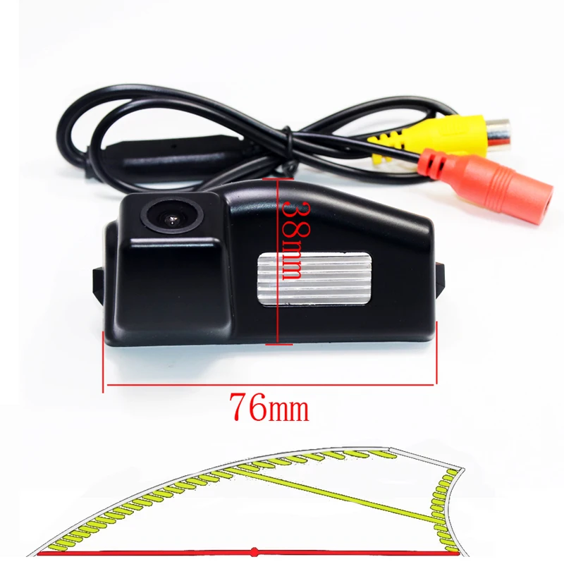 

HD CCD Dynamic Trajectory Tracking Car Rearview Backup Camera For Mazda 2 3 M2 M3 Demio DE Hatchback Parking Accessories