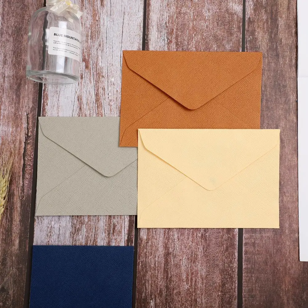 10pcs/set Retro Colored Blank Kraft Paper Envelopes Wedding Party Invitation Envelope Greeting Cards Gift Envelope