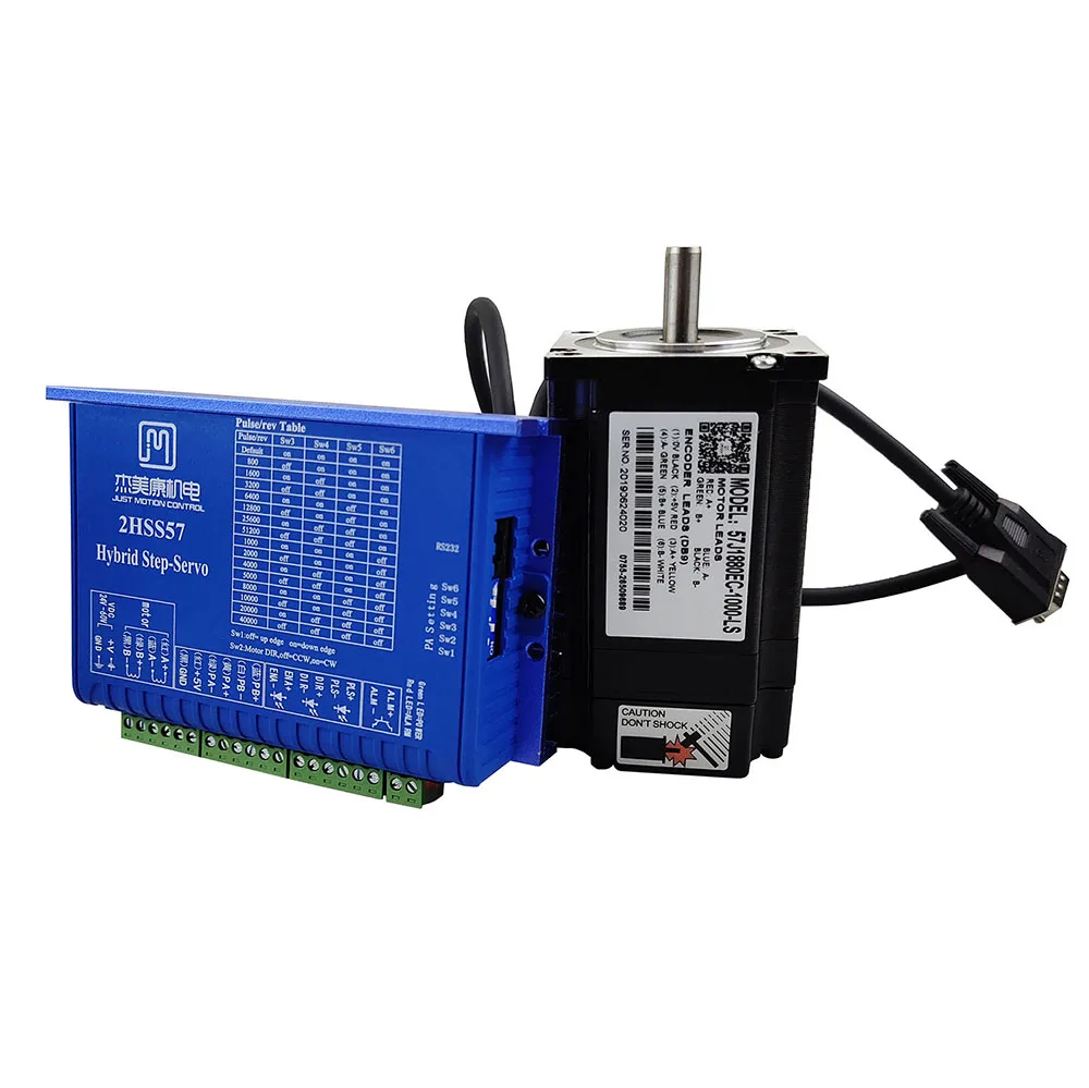 NEMA23 2 Phase Hybrid Servo Motor 57j1880ec-1000-Ls Torque 2nm Driver 2HSS57 Hybrid Servo Motor Close Loop Step Motor 57mm JMC