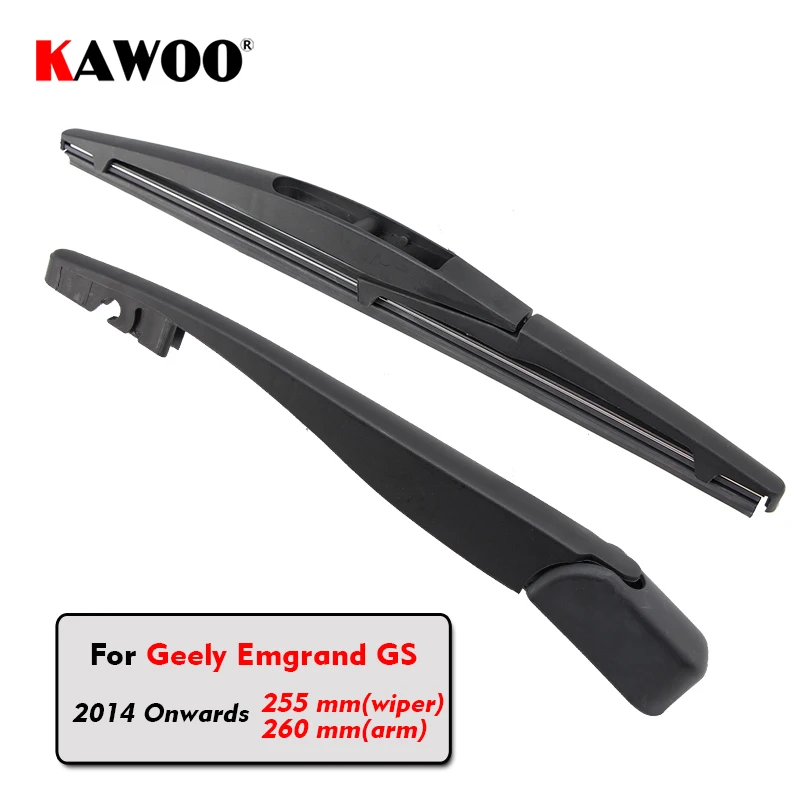 

KAWOO Car Rear Wiper Blades Back Window Wipers Arm For Geely Emgrand GS Hatchback (2014 Onwards) 255mm Auto Windscreen Blade