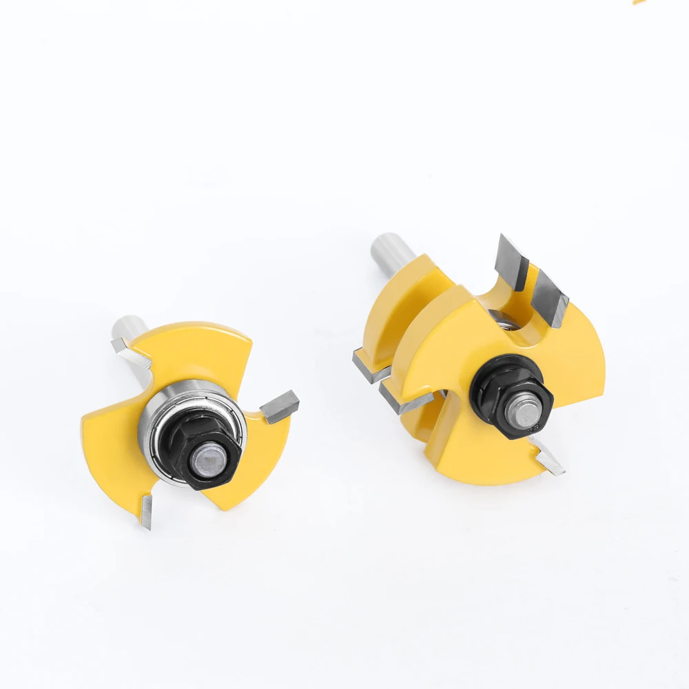 Imagem -05 - Lavie-fresadora de Madeira mm Shank Tongue Groove Joint Router Bits Slot t Montar Madeira Madeira Ferramentas de Corte Mc02054 Pcs