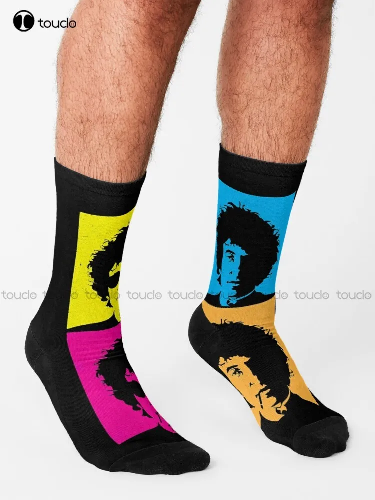 Vintage Bob Dylan'S Face Design Music Fans Men Women Socks Funny Socks For Women Personalized Custom 360° Digital Print