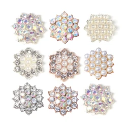 Best Selling Shiny Alloy10pcs/ set Rhinestone Pearl Jewelry Decorations Holiday Handmade Creative Products Accessories Wholesale