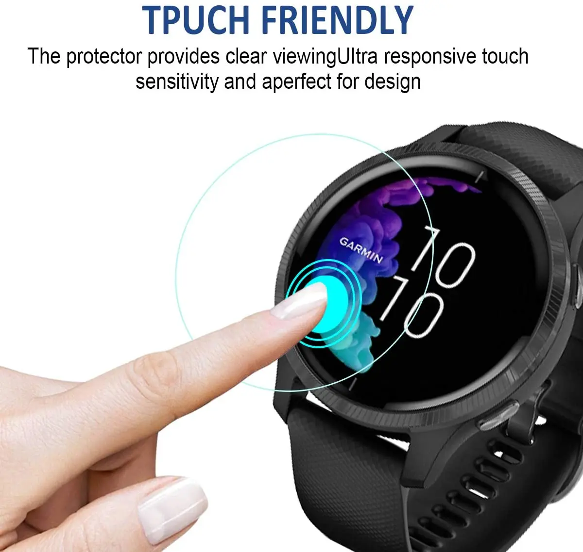 Tela Protetora Filme De Hidrogel Para Garmin Venu 2 Smartwatch HD Clear Scratch-Proof Ultra Fino Transparente Protetor Acessórios