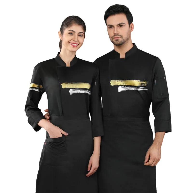 Hotel Restaurant Keuken Bakken Taart Overalls Unisex Chef Uniform Food Service Koken Uniform Catering Kleding Tops met lange mouwen