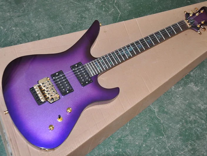 

Unusual shape Purple Light body Electric Guitar with Rosewood Fretboard,Gold Hardware,Provide customized services