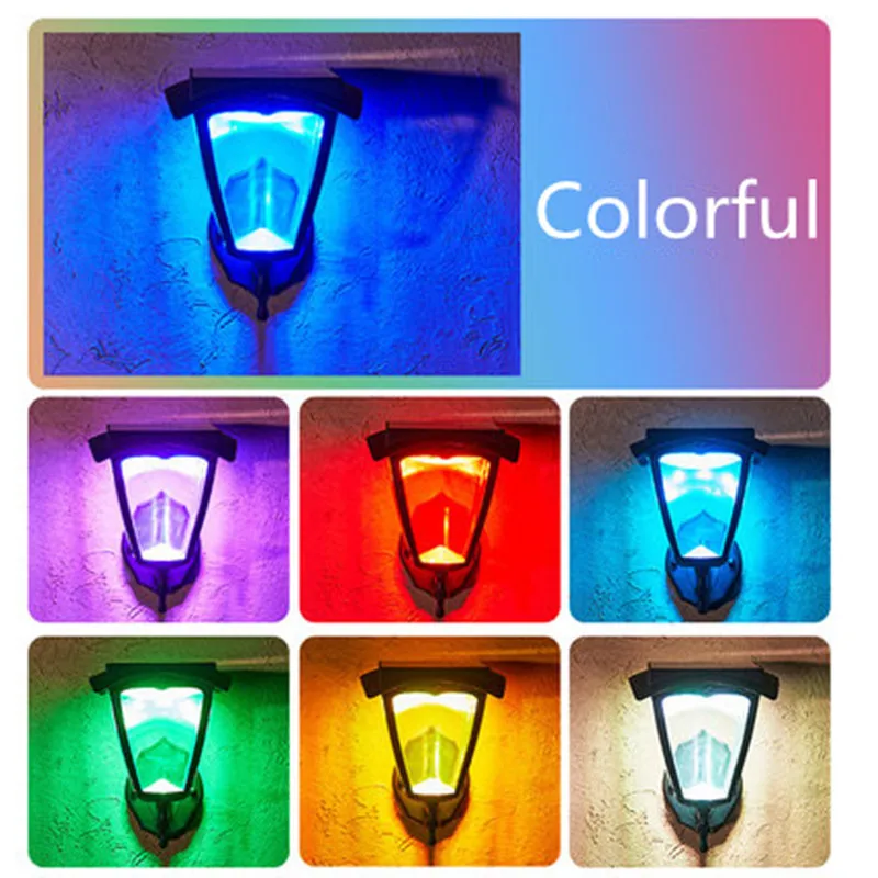 Smart APP Control Solar Panel LED Wall Lights Outdoor Decorative Garden Street Gate Lamp Villa Outdoor Wall Light Decor Lamps