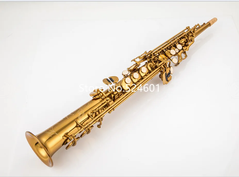 SADSN SS-E100 B Flat Soprano Saxophone  Antique copper Brass Plated Professional musical instrument with Accessories