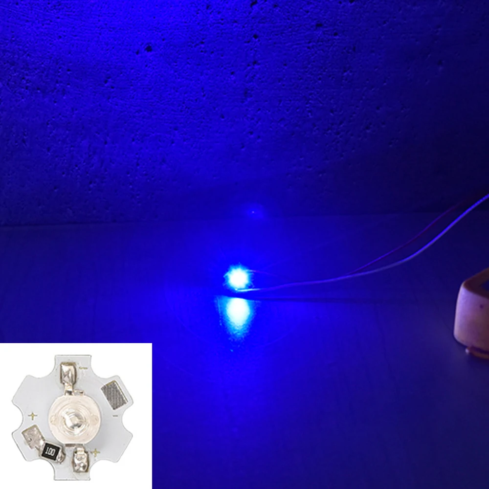 10 unids/lote Chip LED 1W cuentas de luz LED de alta potencia tablero Al 20mm para foco de luz descendente blanco azul verde rojo púrpura amarillo