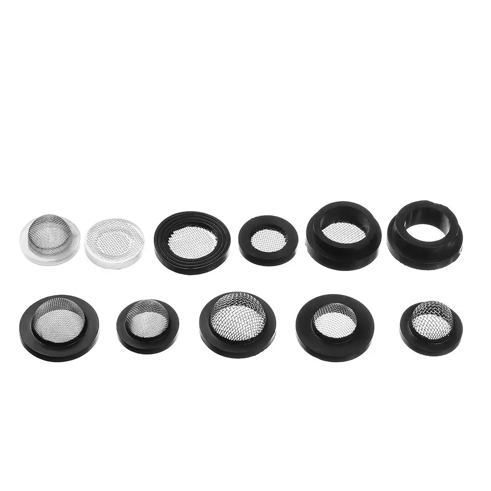 5 sztuk/partia uszczelka o-ring uszczelka węża płaska gumowa podkładka z siatką filtracyjną do przelotki kranowej 1/2 "3/4" gumowe uszczelki z siatką